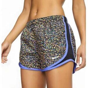 Nike Dri-fit Women's 1x Tempo Icon Clash Running Shorts Active Multicolor Print